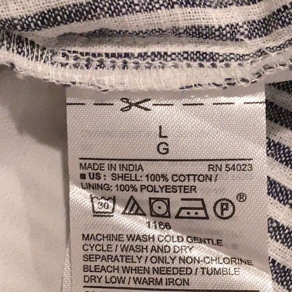 Old Navy NEW Nautical Blue Pinstriped Wrap Dress - Picture 12 of 12